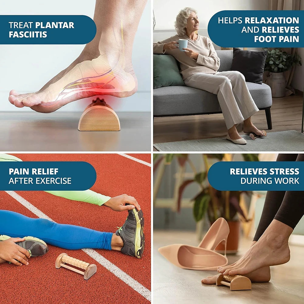 Wooden Foot Roller Massager