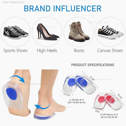 Silicone Heel Gel Insoles