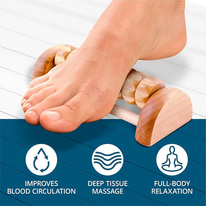 Wooden Foot Roller Massager